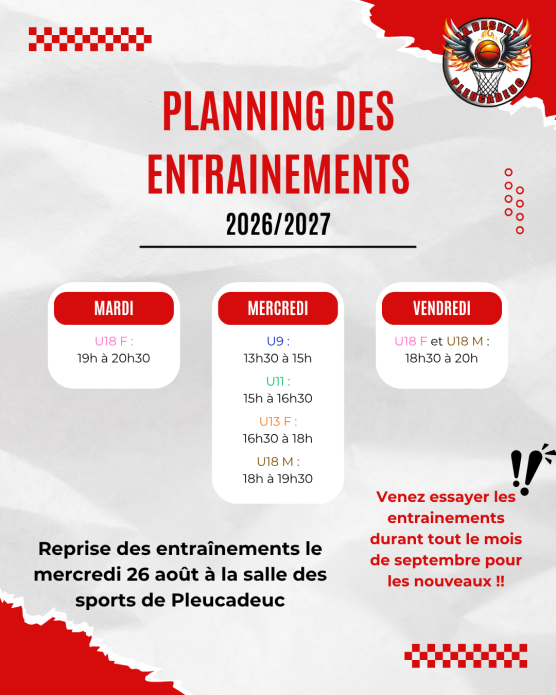 🏀REPRISE DES ENTRAÎNEMENTS 2026/2027🏀